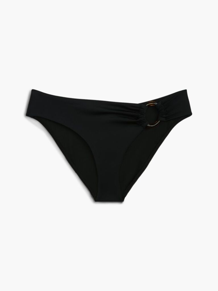 Black Tortoiseshell Ring Slim Classic Bikini Bottoms  Women