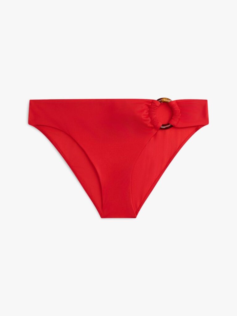 Red Tortoiseshell Ring Slim Classic Bikini Bottoms  Women