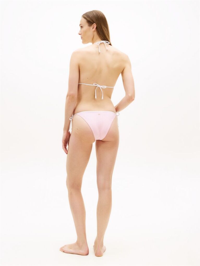 Multi Logo Embroidery Side Tie Bikini Bottoms  Women