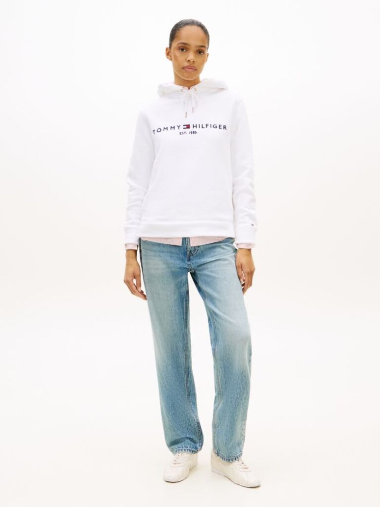 White Essential Logo Hoody  Women