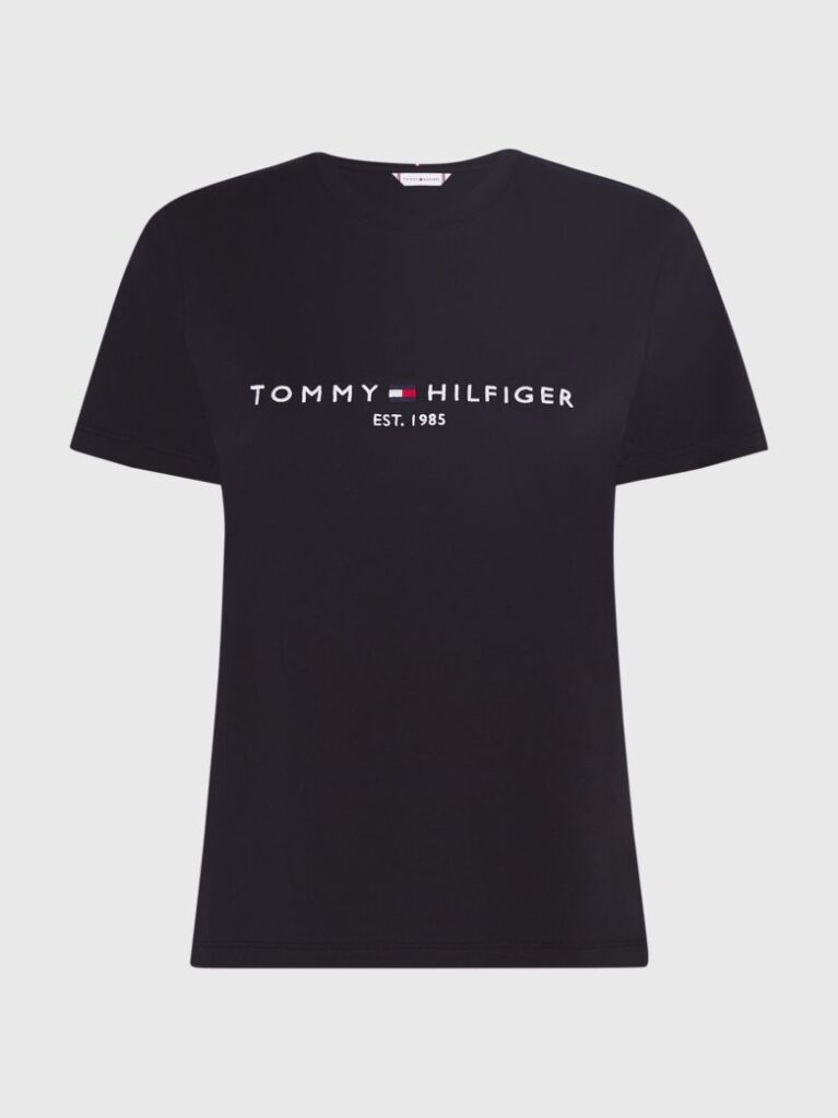 Μαύρο T-Shirt Από Οργανικό Βαμβάκι Με Λογότυπο  Γυναίκες
