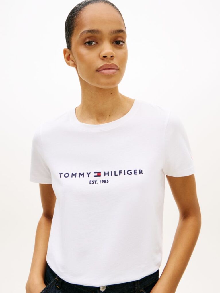 White Organic Cotton Logo T-Shirt  Women