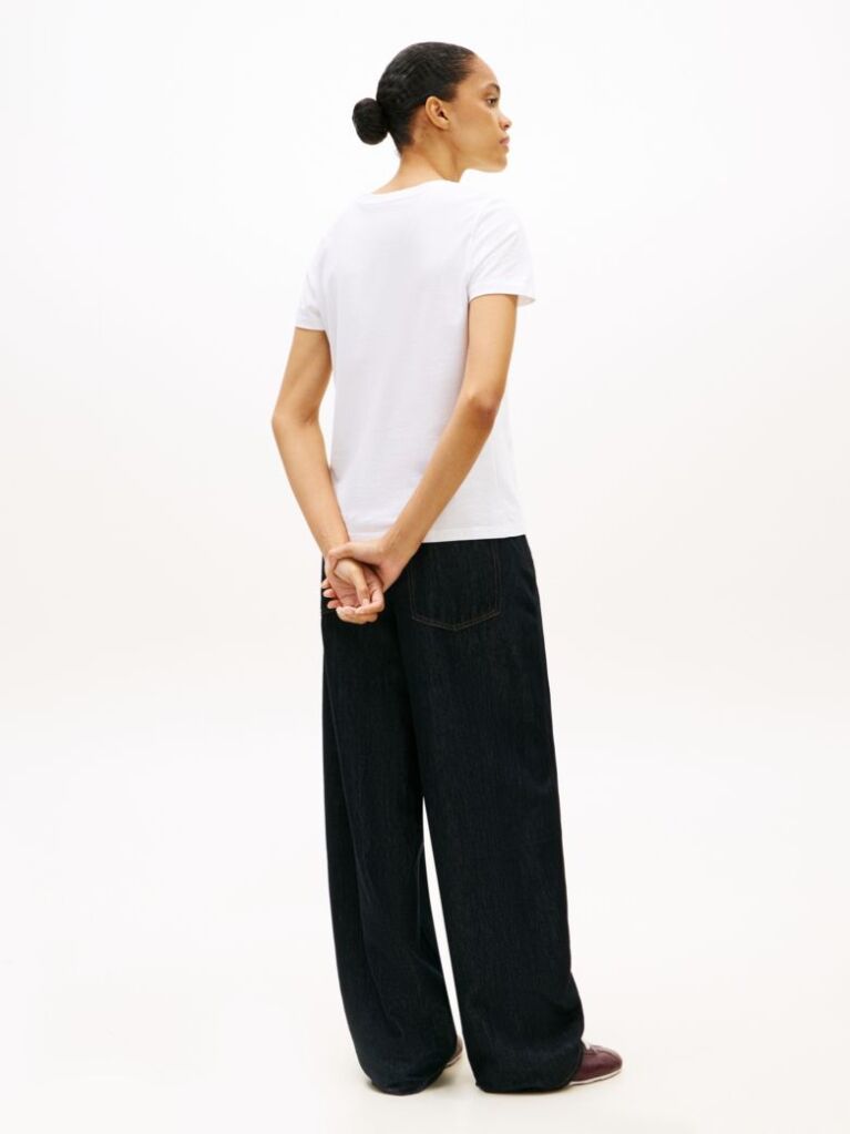 White Organic Cotton Logo T-Shirt  Women