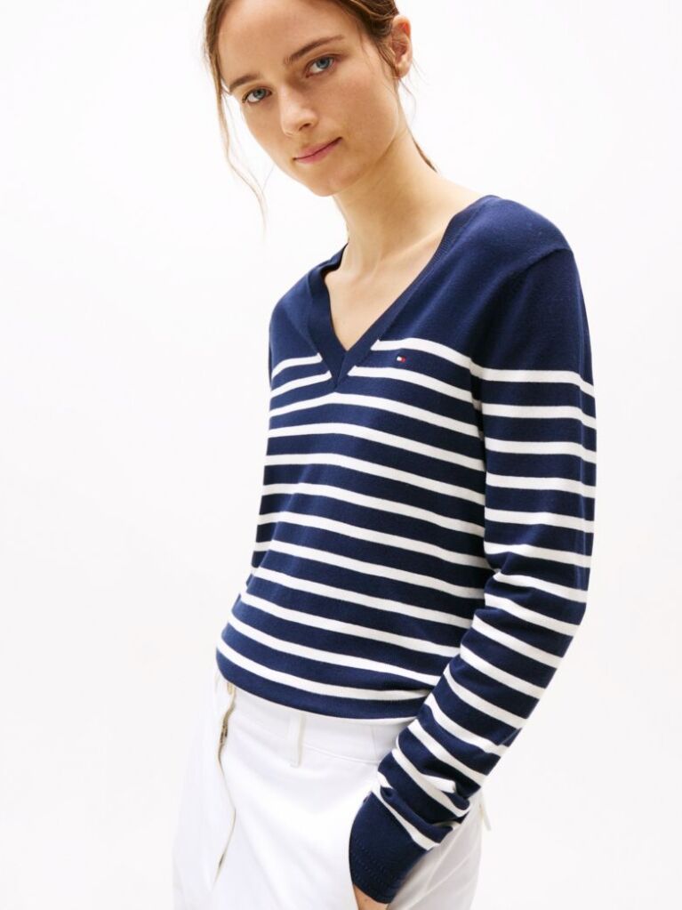 Multi Jersey V-Neck Jumper  Women
