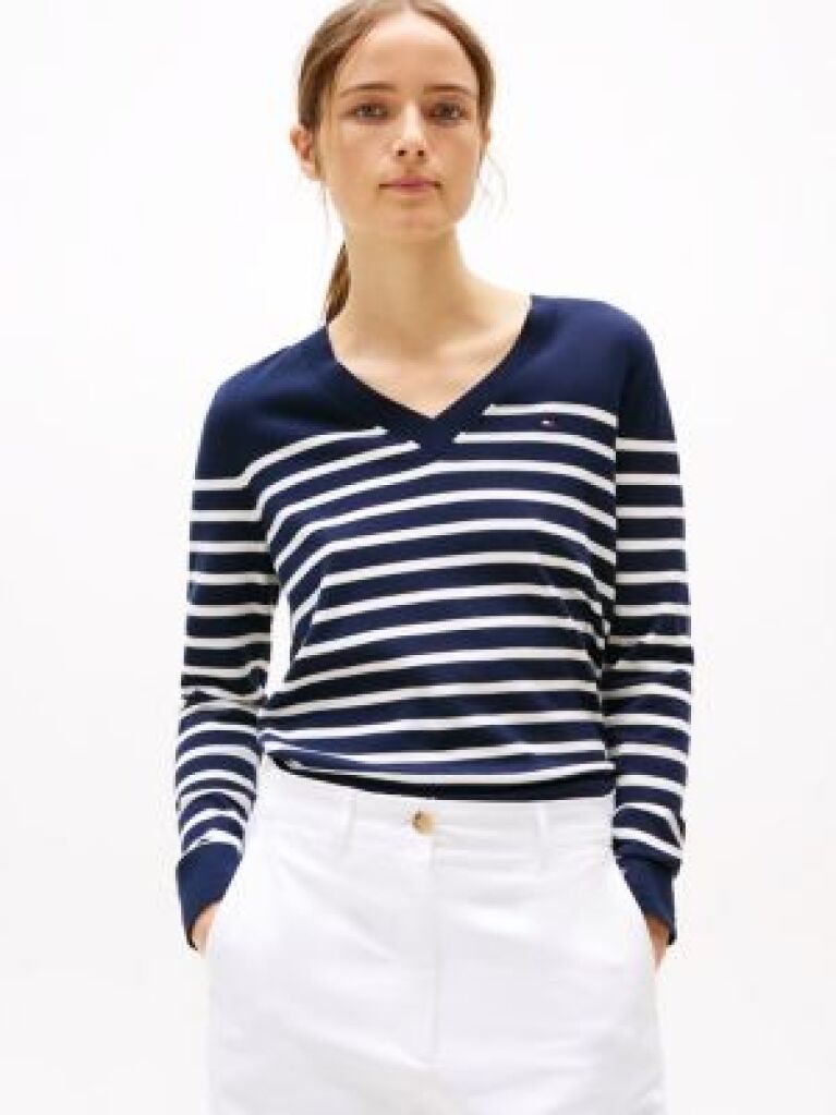 Multi Jersey V-Neck Jumper  Women