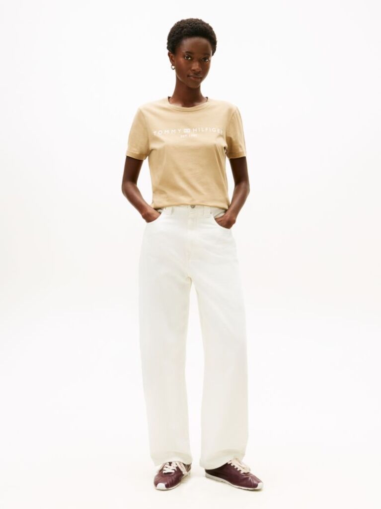 Brown Logo Crew Neck T-Shirt  Women