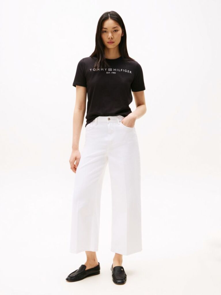 Black Logo Crew Neck T-Shirt  Women