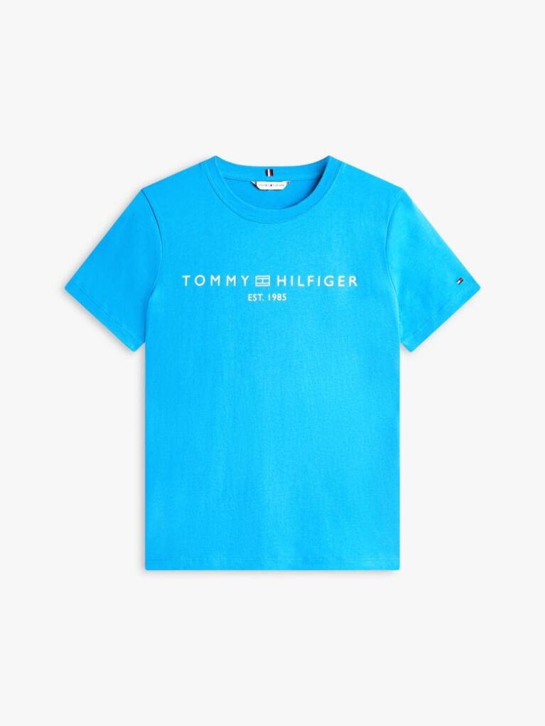 Μπλε T-Shirt Με Κλασική Λαιμόκοψη Και Λογότυπο  Γυναίκες