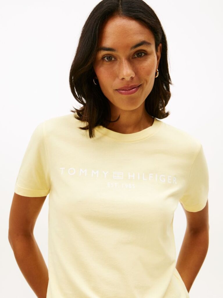 Yellow Logo Crew Neck T-Shirt  Women