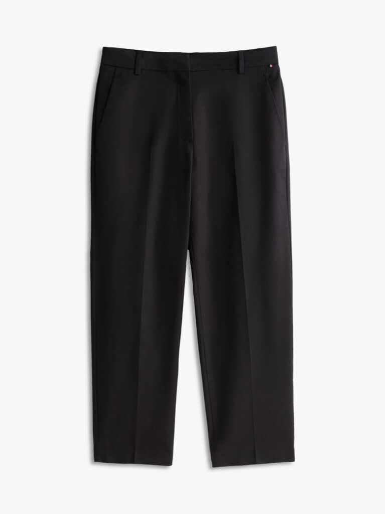 Black Slim Fit Straight Leg Chinos  Women