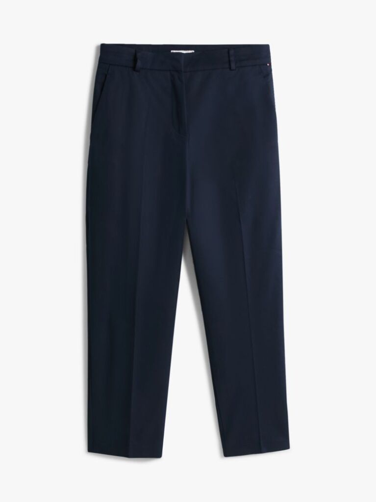Blue Slim Fit Straight Leg Chinos  Women