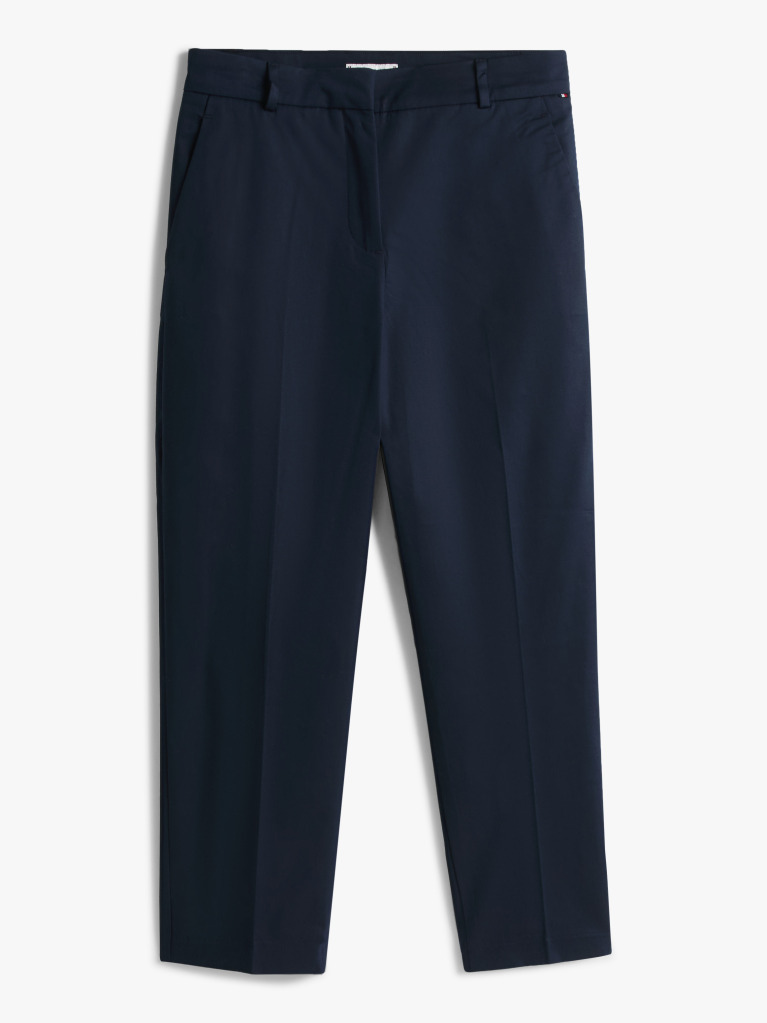 Blue Slim Fit Straight Leg Chinos  Women