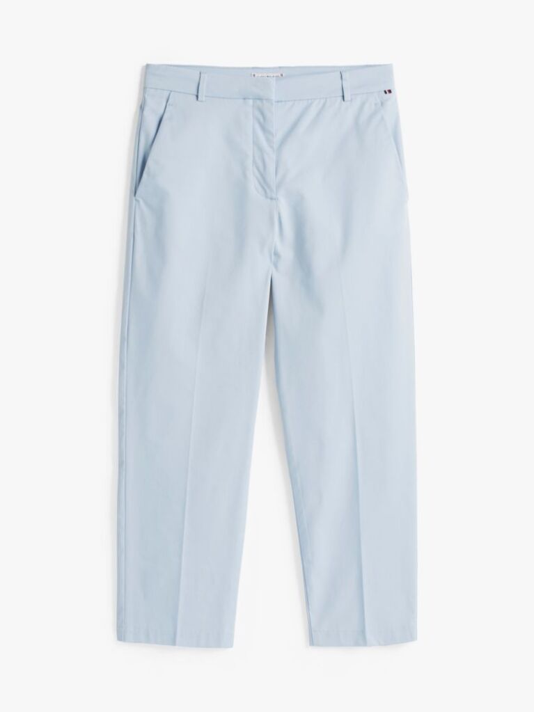 Blue Slim Fit Straight Leg Chinos  Women