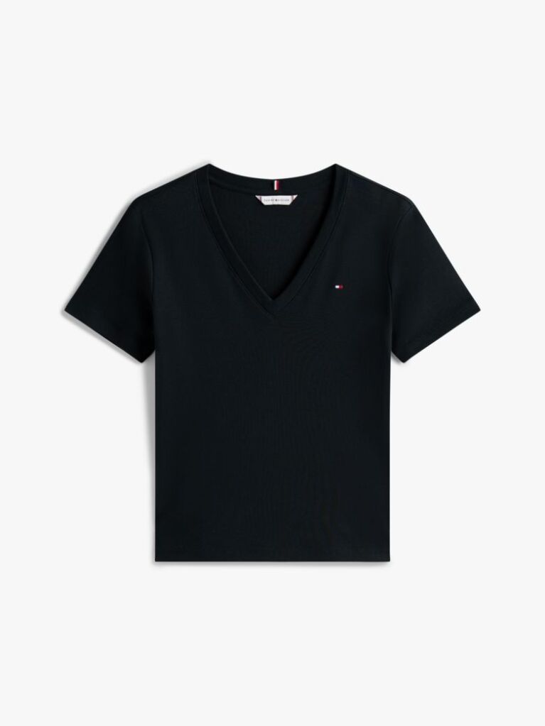 Blue V-Neck Slim Fit T-Shirt  Women