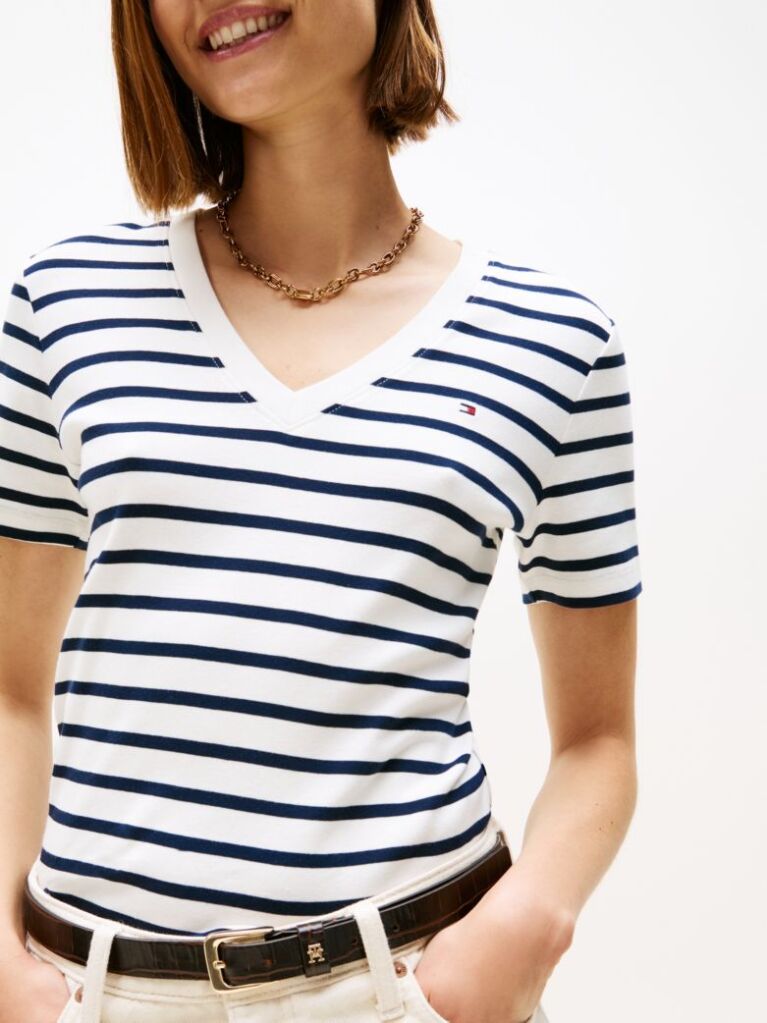 Multi V-Neck Slim Fit T-Shirt  Women