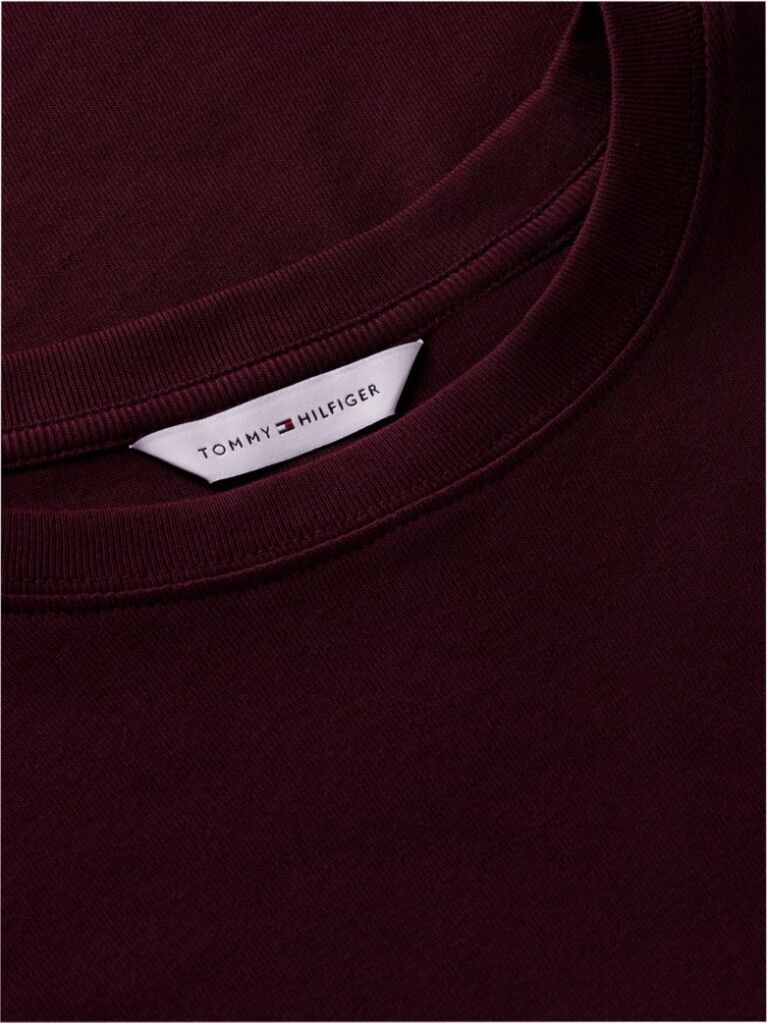 Κόκκινο Ριμπ T-Shirt Σε Slim Γραμμή Με Κεντητό Σημαιάκι  Γυναίκες