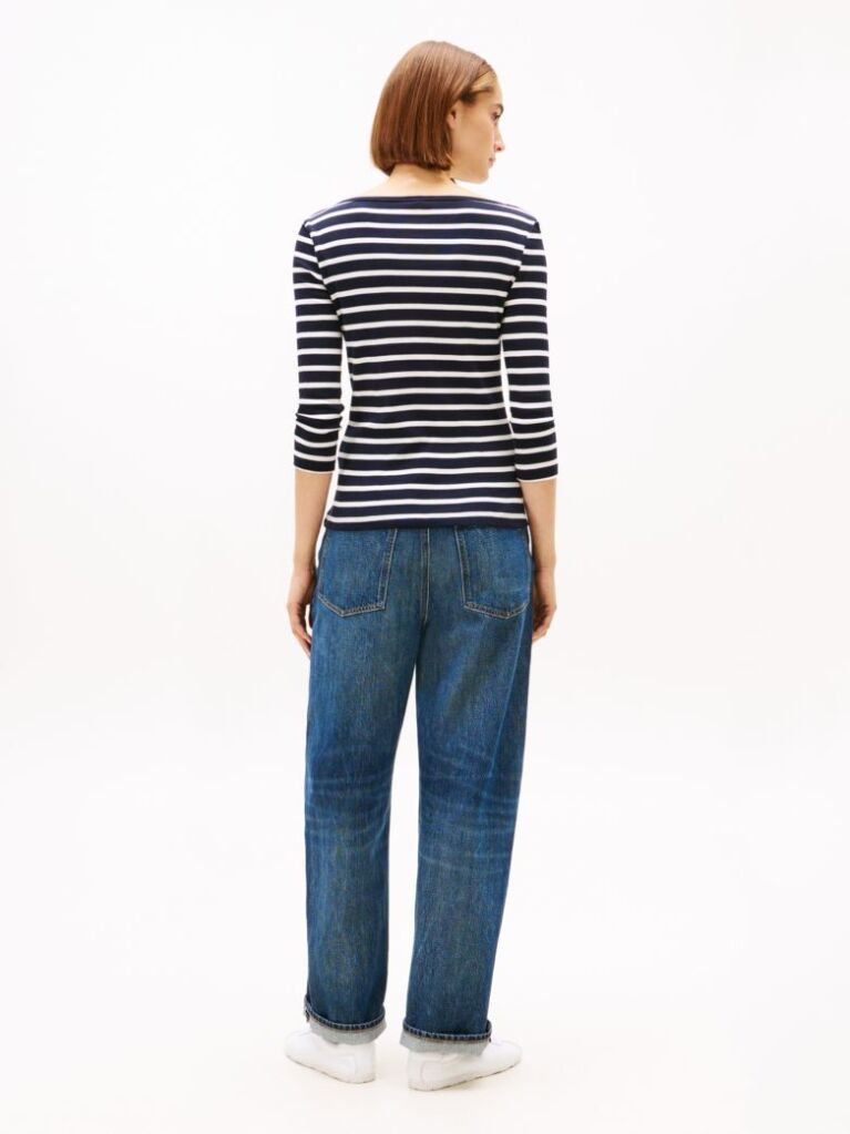 Multi Boat Neck Slim Fit T-Shirt  Women