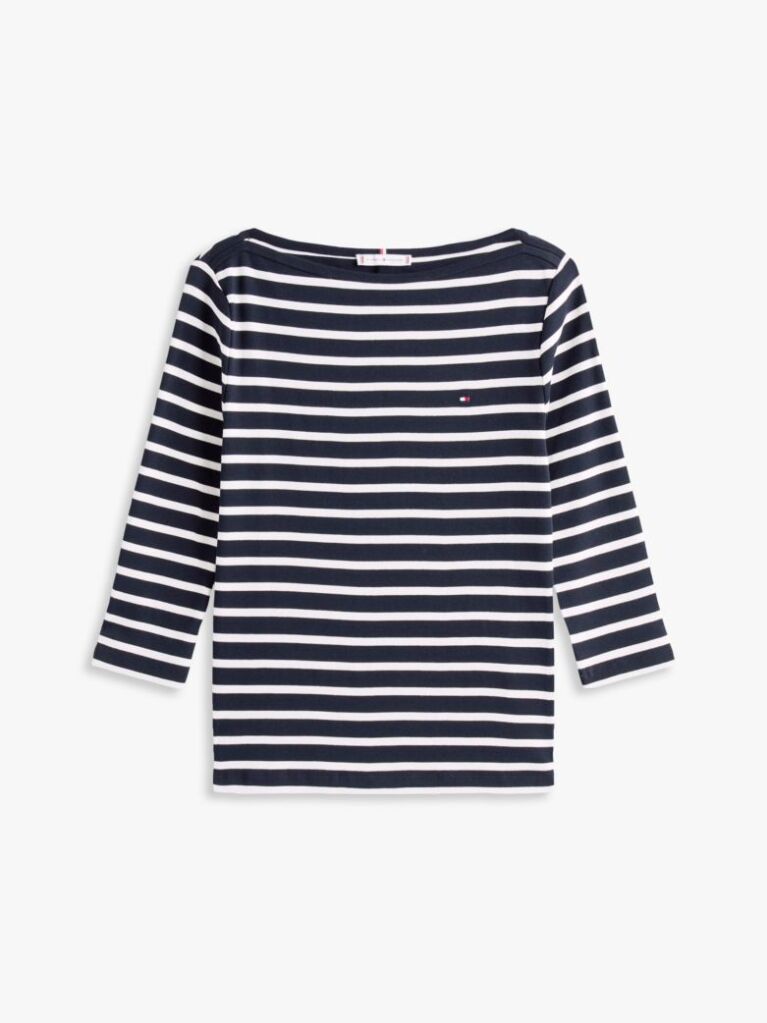 Multi Boat Neck Slim Fit T-Shirt  Women