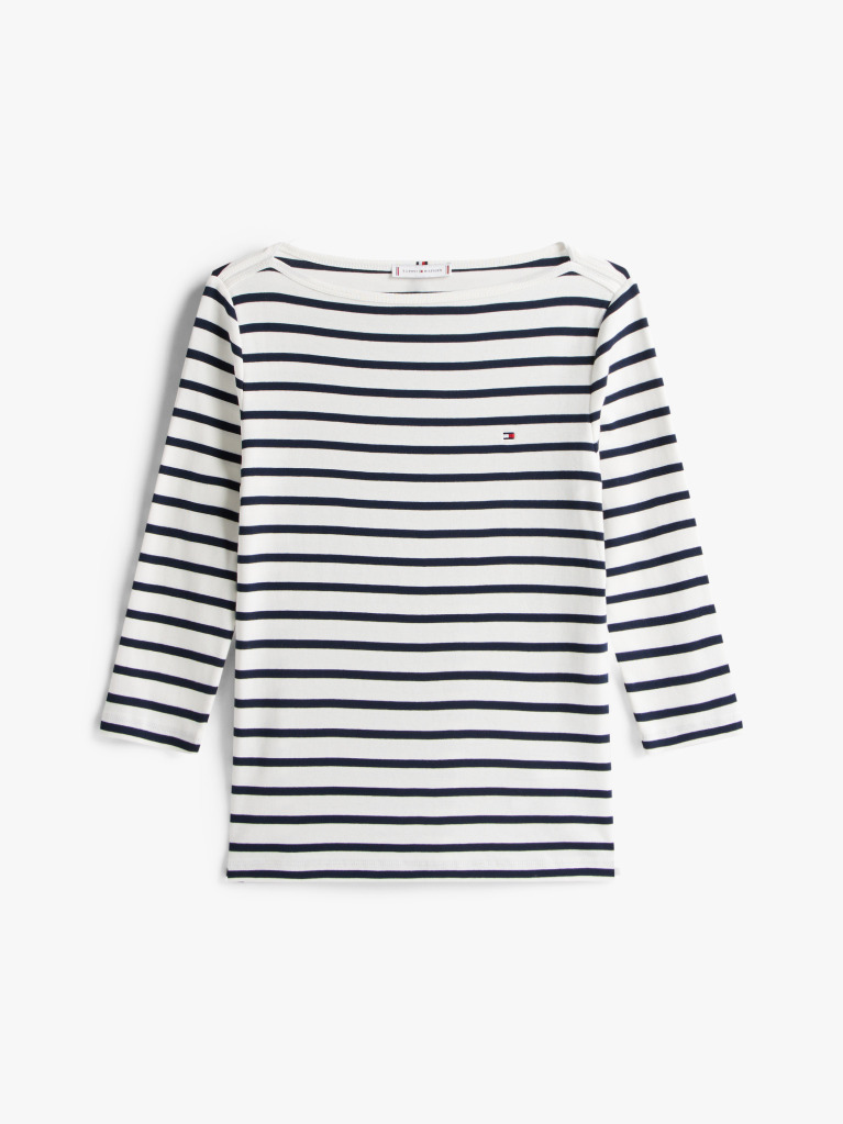 Multi Boat Neck Slim Fit T-Shirt  Women