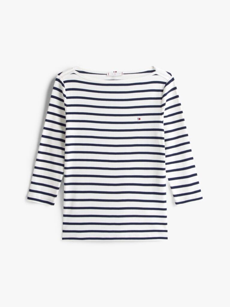 Multi Boat Neck Slim Fit T-Shirt  Women