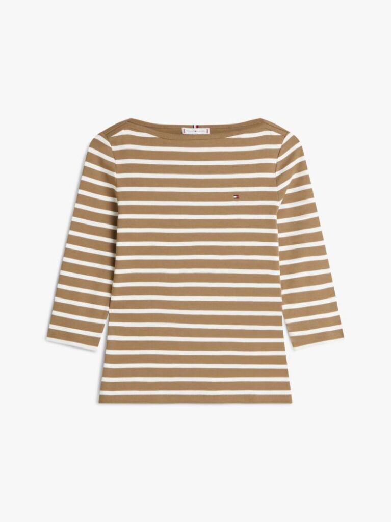 Multi Boat Neck Slim Fit T-Shirt  Women