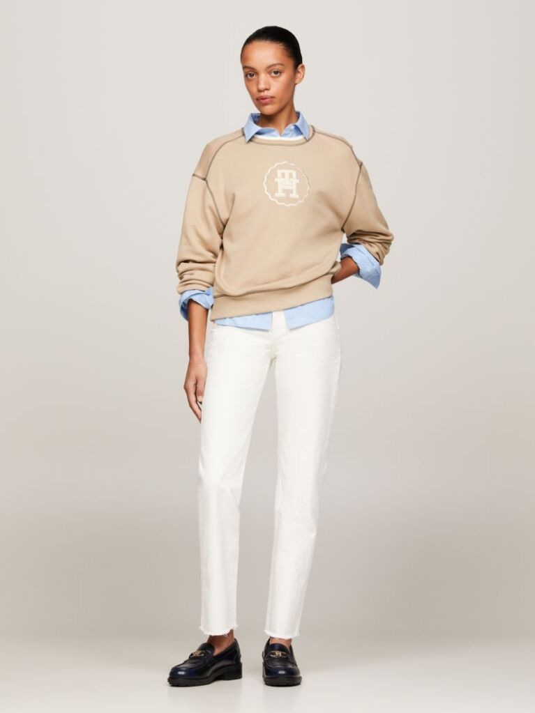 White Classics High Rise Fitted Straight White Ankle Jeans  Women