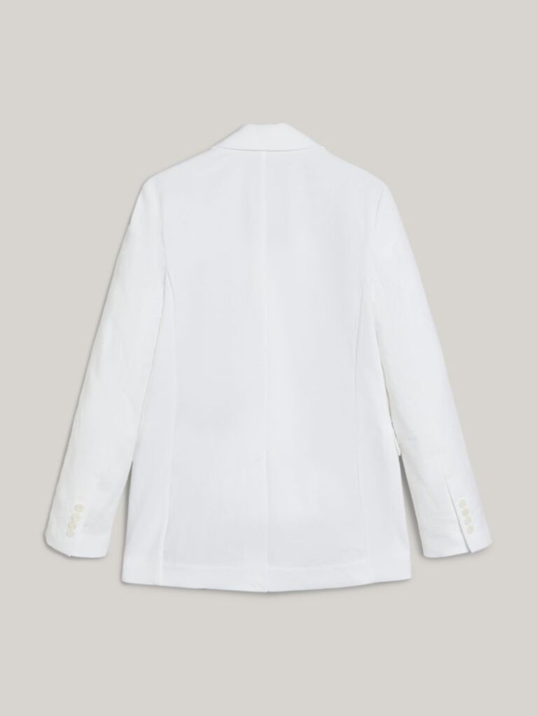 White Pique Oversized Double Breasted Blazer  Women