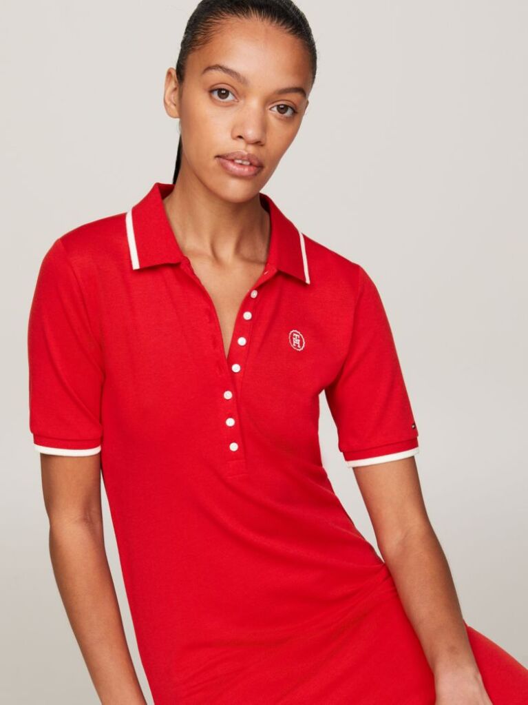Red TH Monogram Maxi Polo Dress  Women