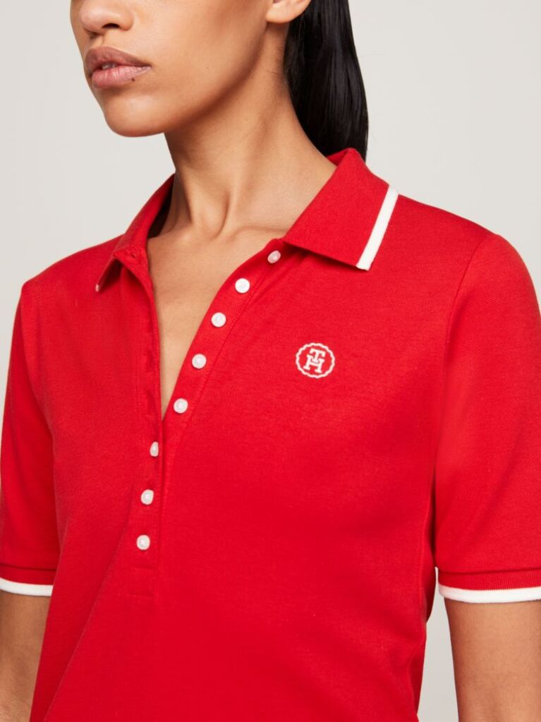 Red TH Monogram Maxi Polo Dress  Women