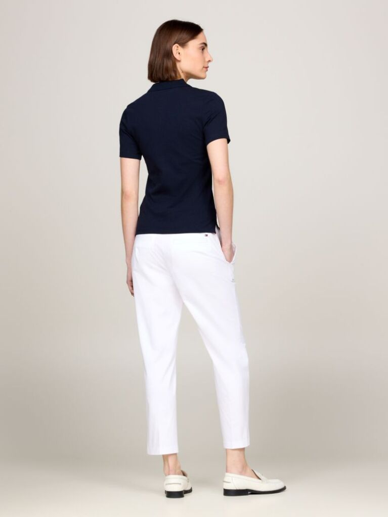 Blue 1985 Slim Pique Polo  Women