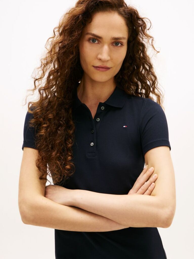 Blue 1985 Slim Pique Polo Dress  Women