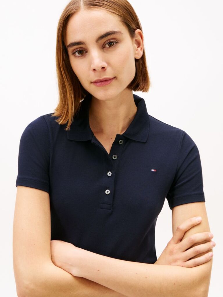 Blue 1985 Slim Pique Polo Dress  Women