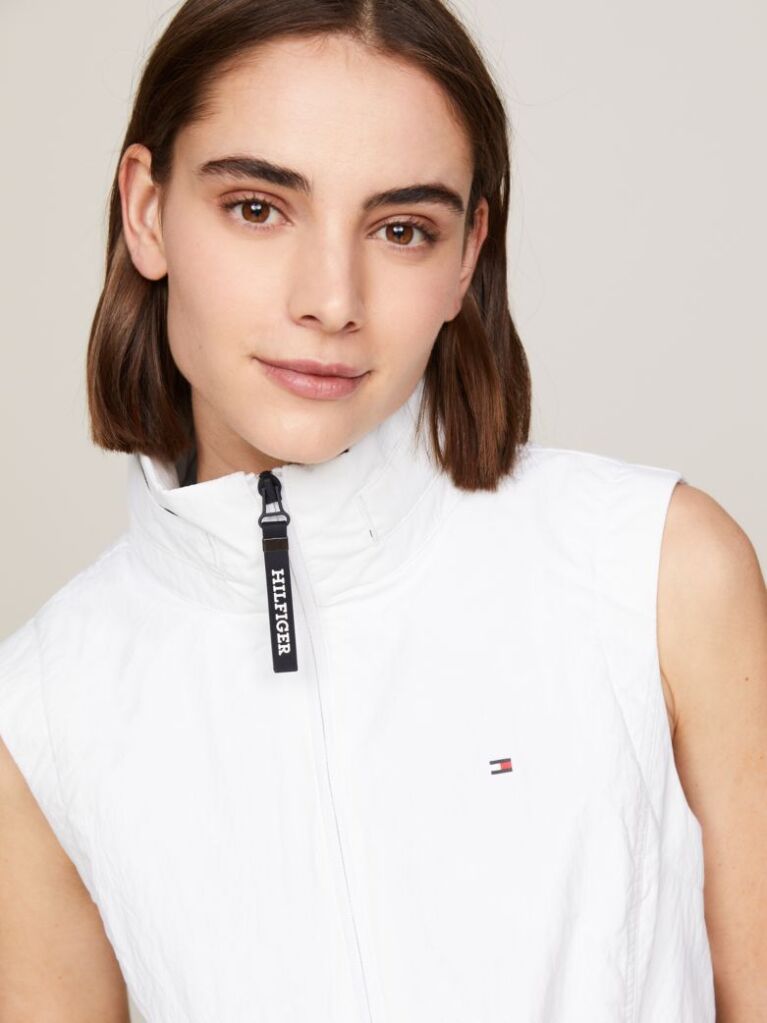 White Sport Hilfiger Monotype Waisted Vest  Women