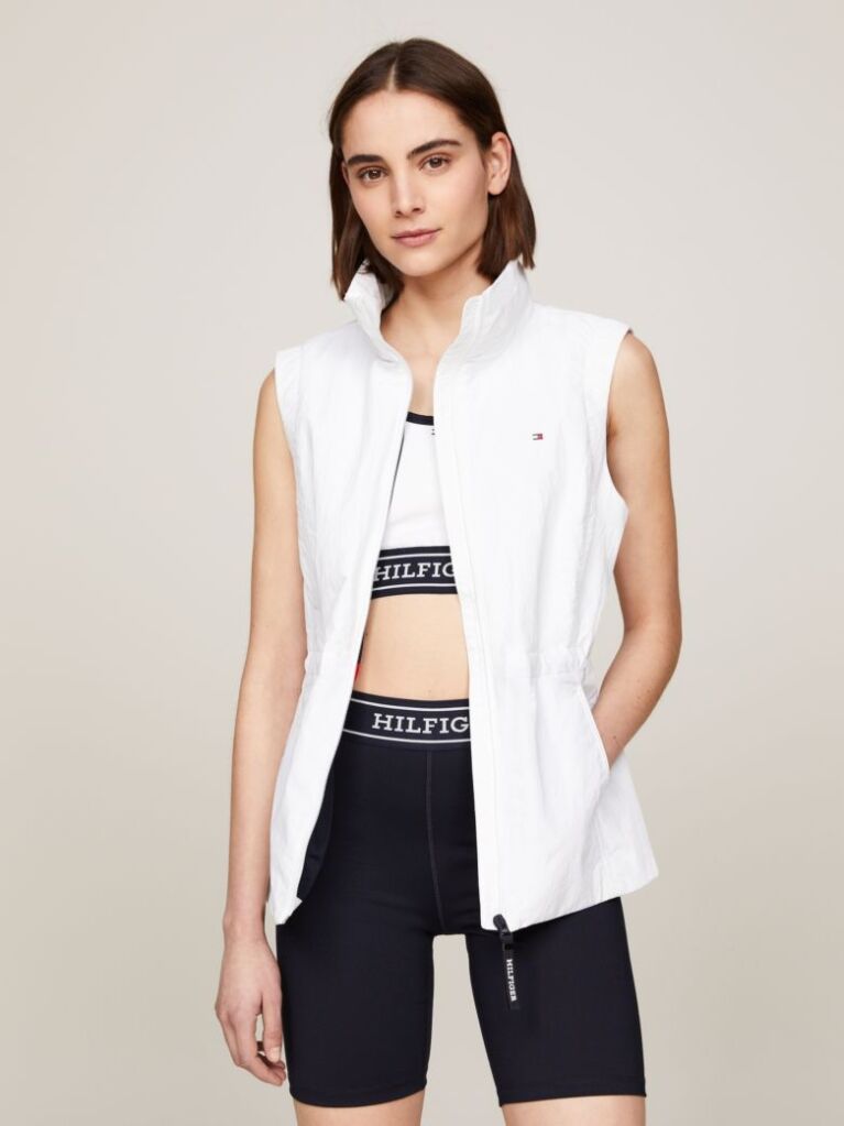 White Sport Hilfiger Monotype Waisted Vest  Women
