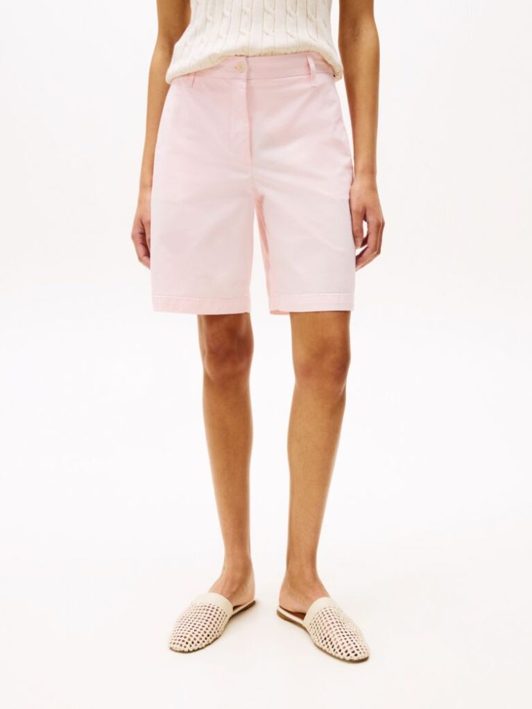 Pink Relaxed Chino Bermuda Shorts  Women