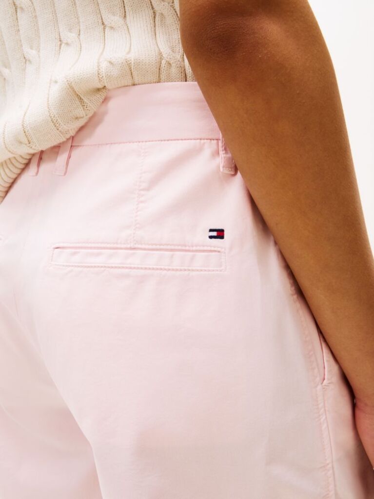 Pink Relaxed Chino Bermuda Shorts  Women