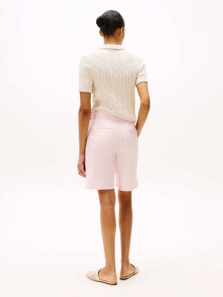 Pink Relaxed Chino Bermuda Shorts  Women