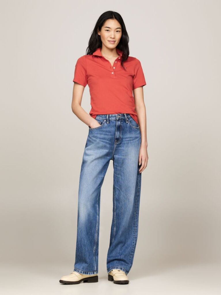 Κόκκινο 1985 Collection Slim Πόλο Μπλούζα  Γυναίκες