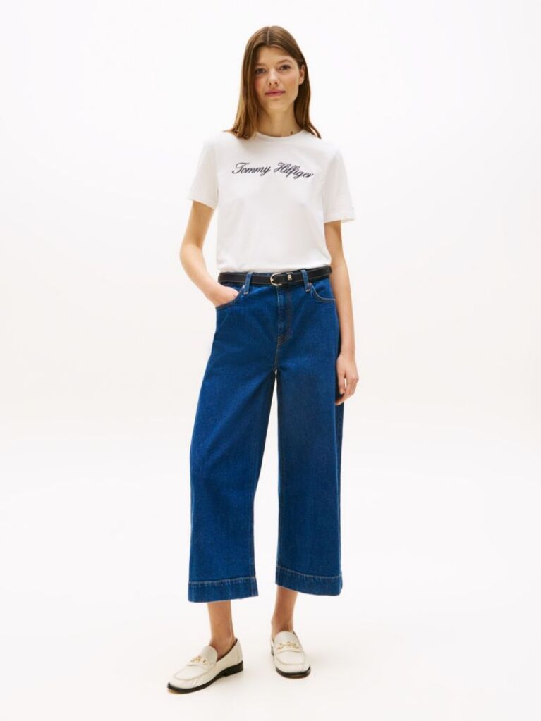 White Logo T-Shirt  Women