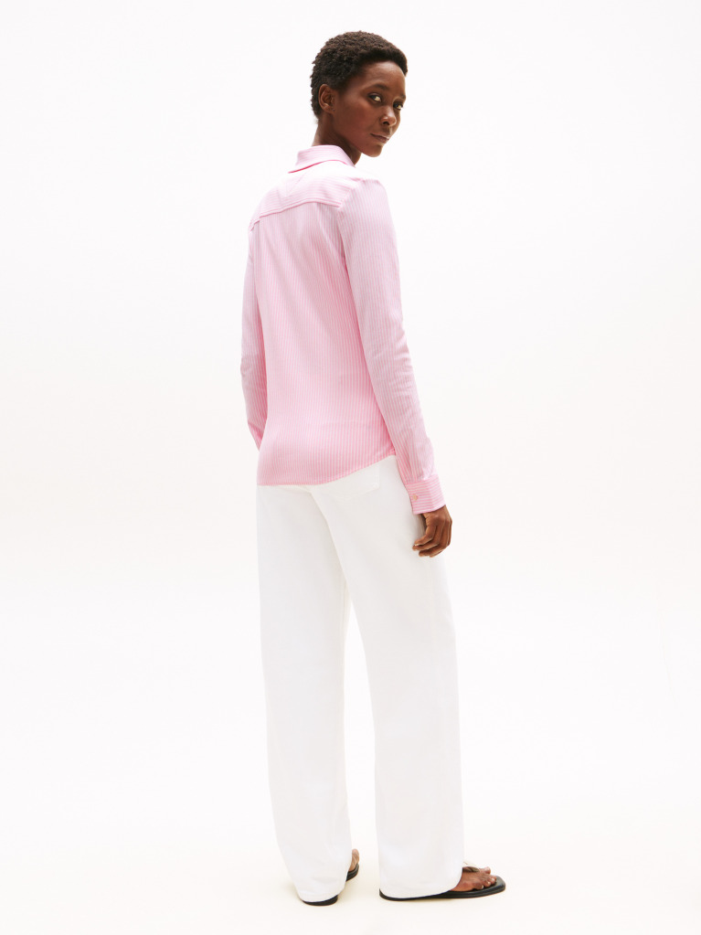 Pink 1985 Slim Fit Pique Shirt  Women