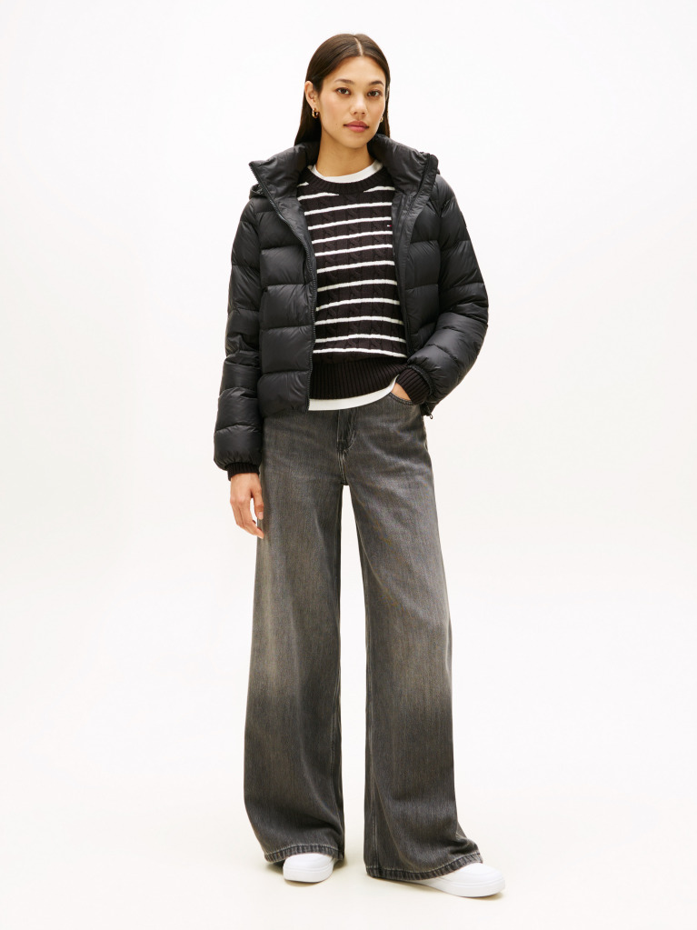 Black Water Repellent Down Jacket  Women