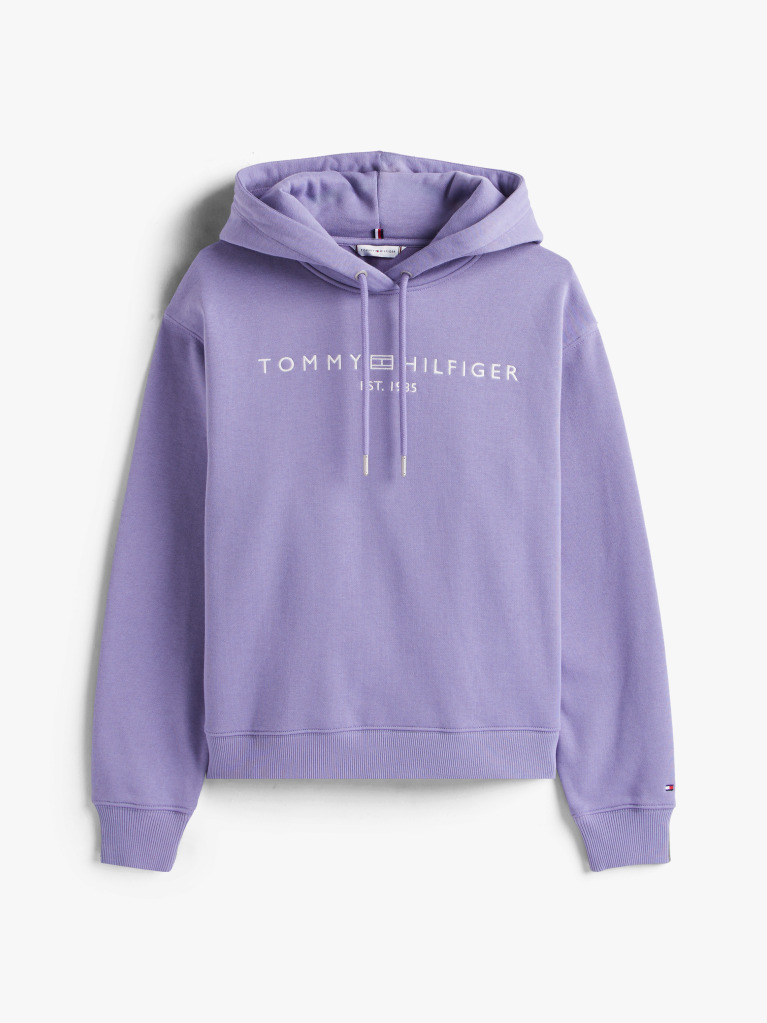 Μωβ Hoody Με Κεντητό Λογότυπο  Γυναίκες