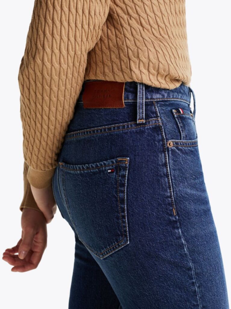 Blue Faded High Rise Slim Ankle Jeans  Women