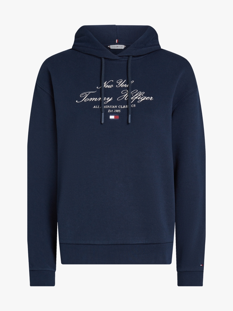 Μπλε Hoody Με Κεντητό Λογότυπο  Γυναίκες