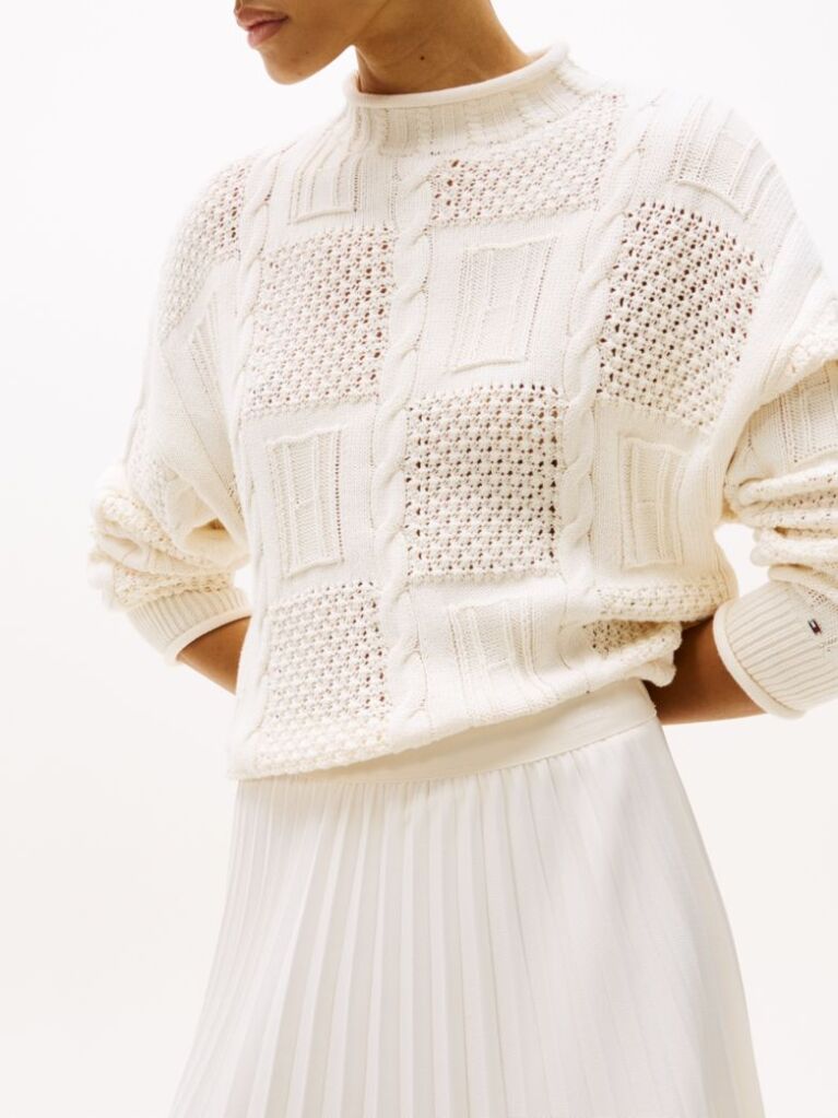 White Pleated Midi Skirt  Women