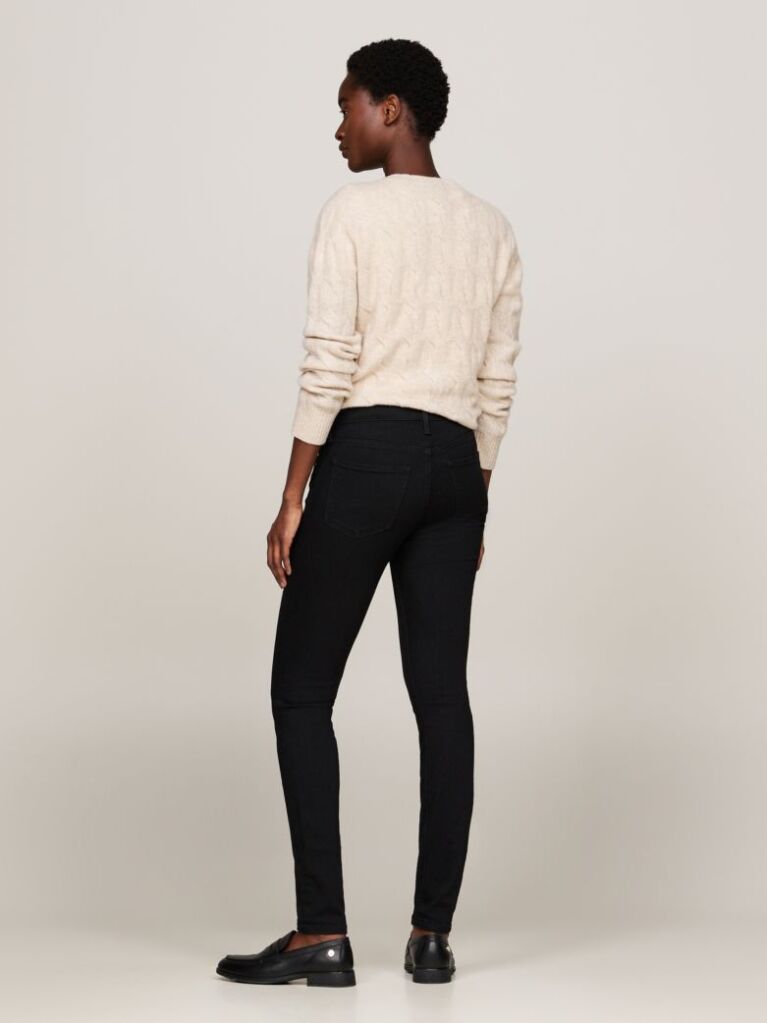 Black Como Black Mid Rise Skinny Jeans  Women