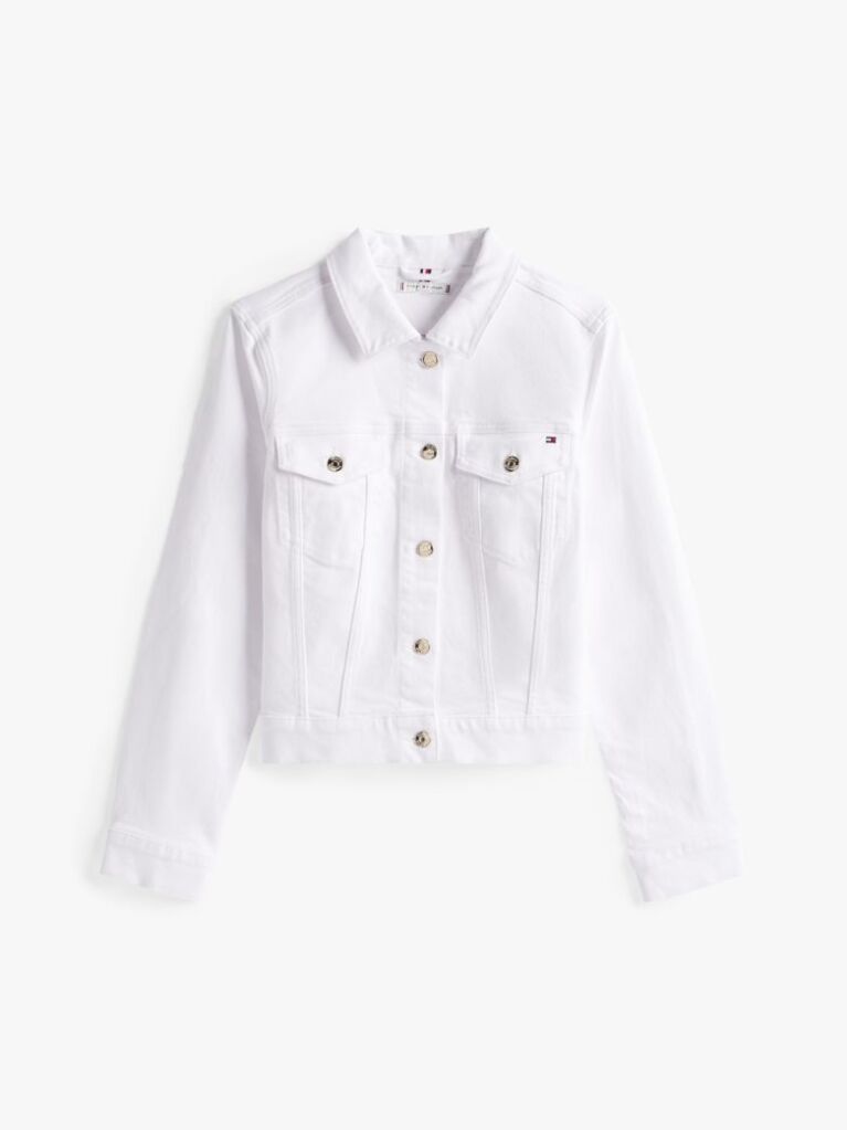 White White Slim Denim Jacket  Women