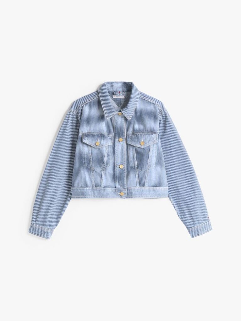 Multi Logo Oversized Denim Jacket  Women