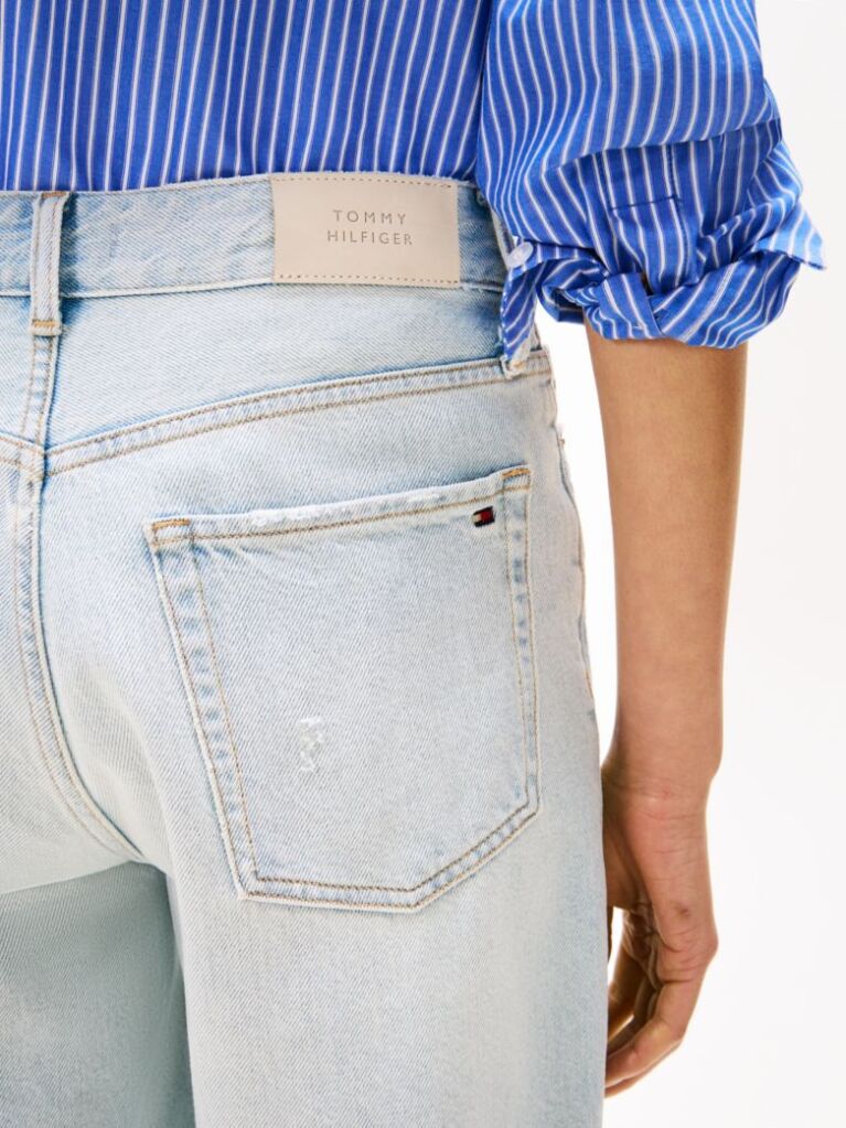 Μπλε Άνετη Denim Βερμούδα  Γυναίκες