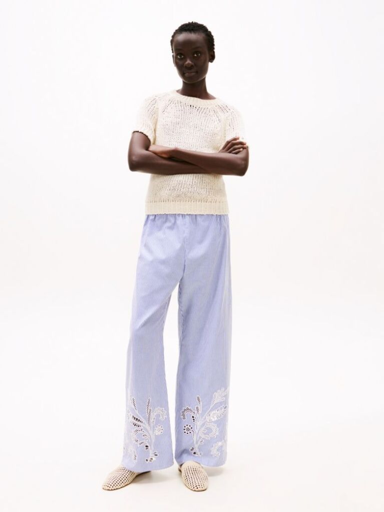 White Short Sleeve Jumper  Women